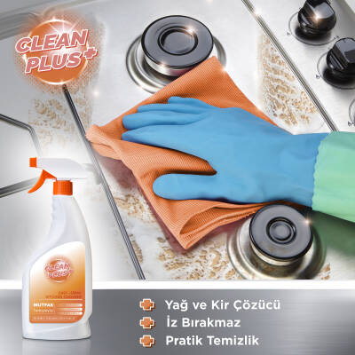 Clean Plus+ Yağ ve Kir Çözücü Ultra Güçlü Mutfak Temizleyici 750 ml - 8