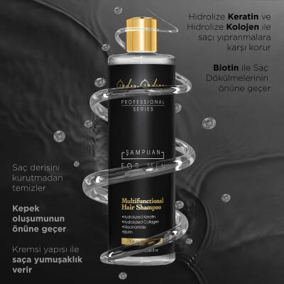 Erkek Şampuan Tüm Saç Tipleri Için Dökülme Ve Kepeklenme Karşıtı Keratin&kolajen Içerikli - 3